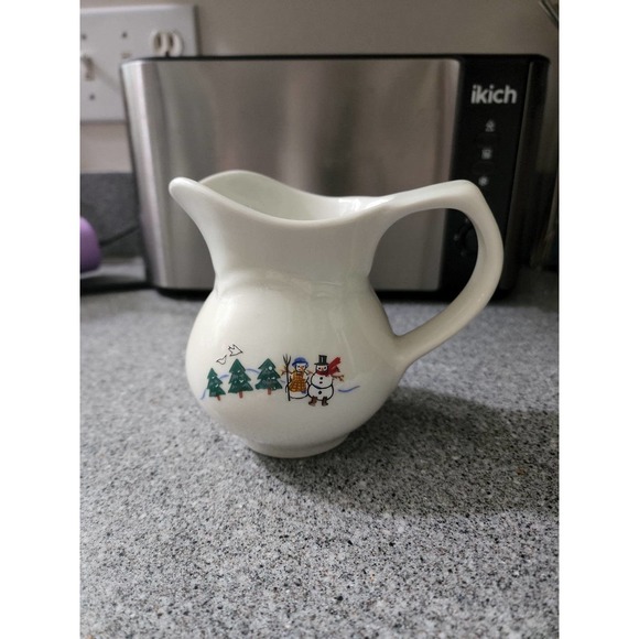 Pfaltzgraff Snow Village Cream and Sugar Bowl - Picture 5 of 7